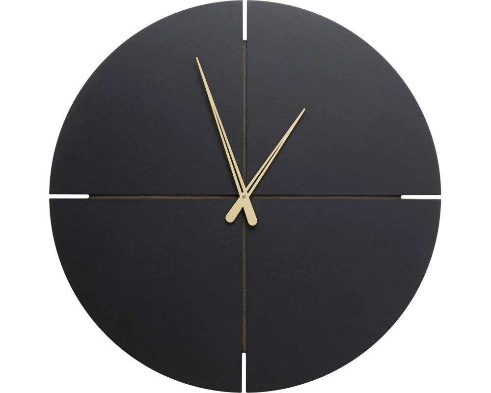 Kare Wanduhr Andrea 60 cm, Gold/Schwarz