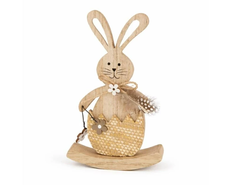 CHALET Aufsteller Hase Tulin S 10.5 x 3 x 18 cm, Braun