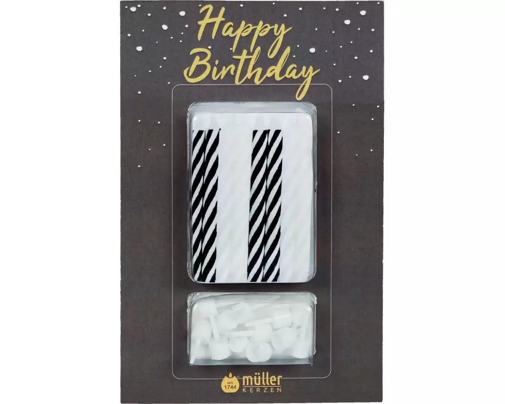 müller Kerzen Kerze Set mit Haltern 36-teilig