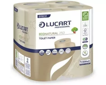 Lucart Eco Natural Toilettenpapier Rollen, 2-lagig, Beige