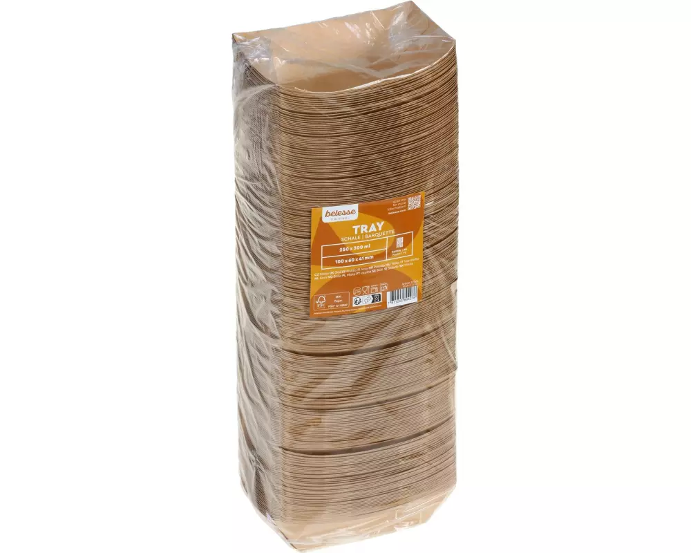 belesse Schale Boot Kraft/PE 300 ml 250 Stück