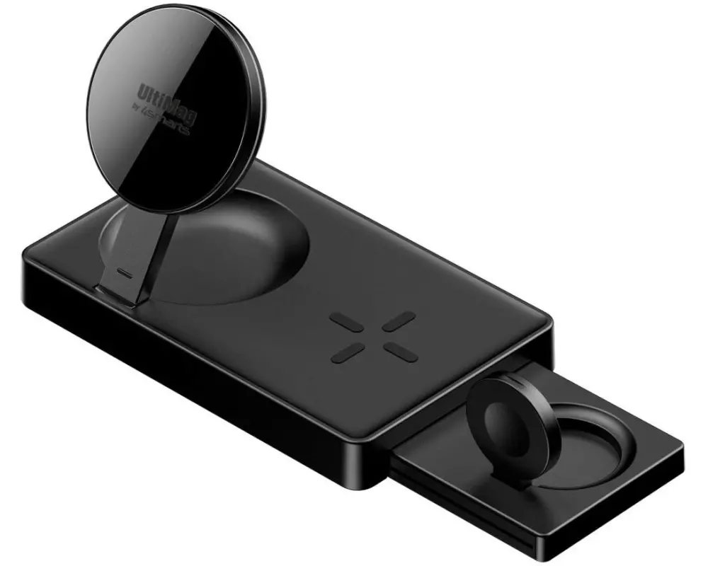 4smarts Wireless Charger UltiMag Trident 20 W Schwarz