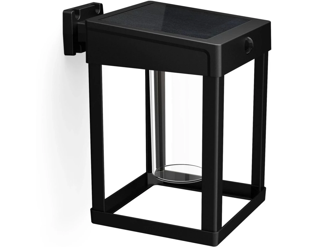 Philips Camill UE Wandleuchte Solar eckig schwarz 3000K