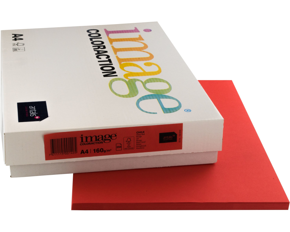 IMAGE COLORACTION Kopierpapier Chile A4 266782 rot, 160g 250 Blatt