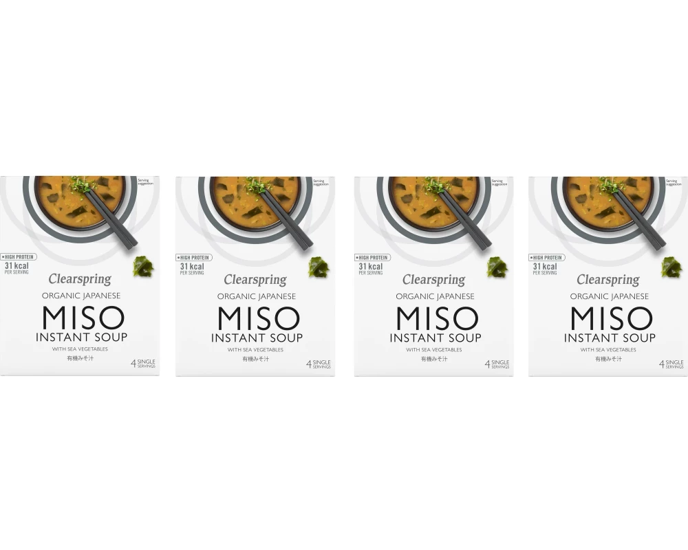 Clearspring Suppe Organic Japanische Instant Miso Suppe 4 x 10 g