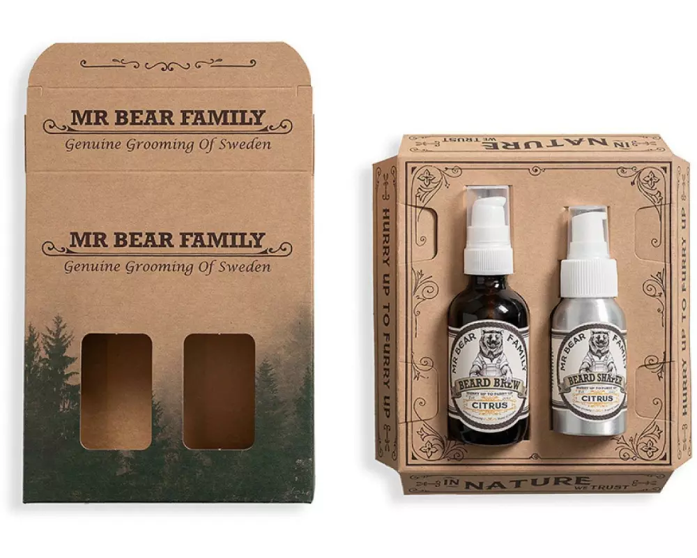 Mr. Bear Family Kit Brew & Shaper Citrus Bartpflege-Set Citrus 110 ml