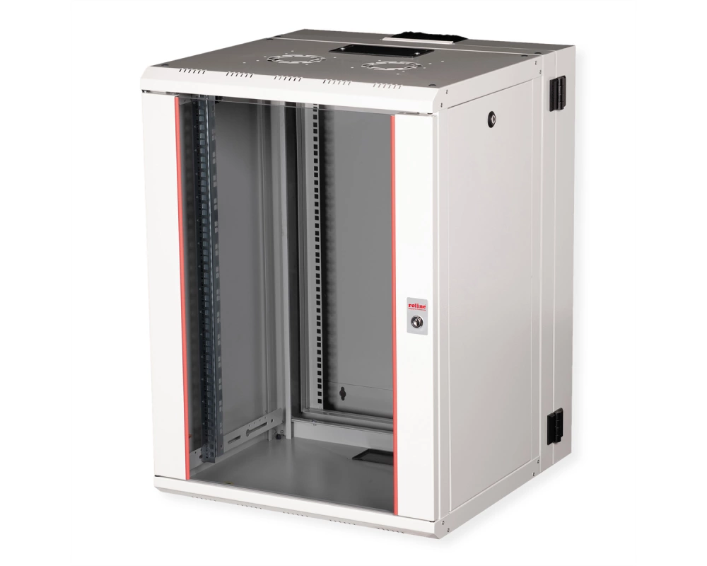 ROLINE 19-Zoll Wandgehäuse Pro 16 HE, 600x600 BxT zweiteilig schwenkbar grau