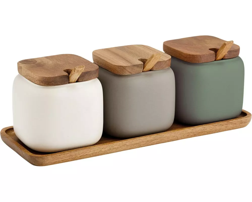 Ladelle Essentials Dosen und Löffel Set mit Löffel, Mehrfarbig