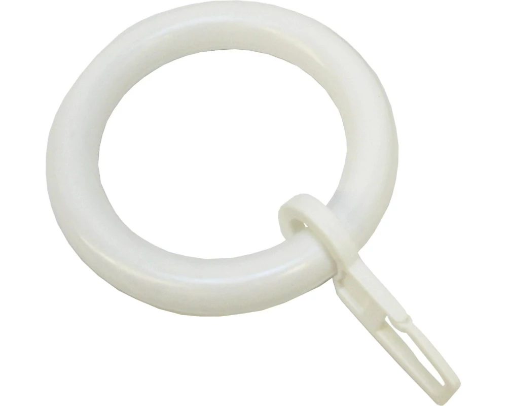 Gardinia Vorhangring inklusive Faltenlegehaken 10 Stück, Weiss