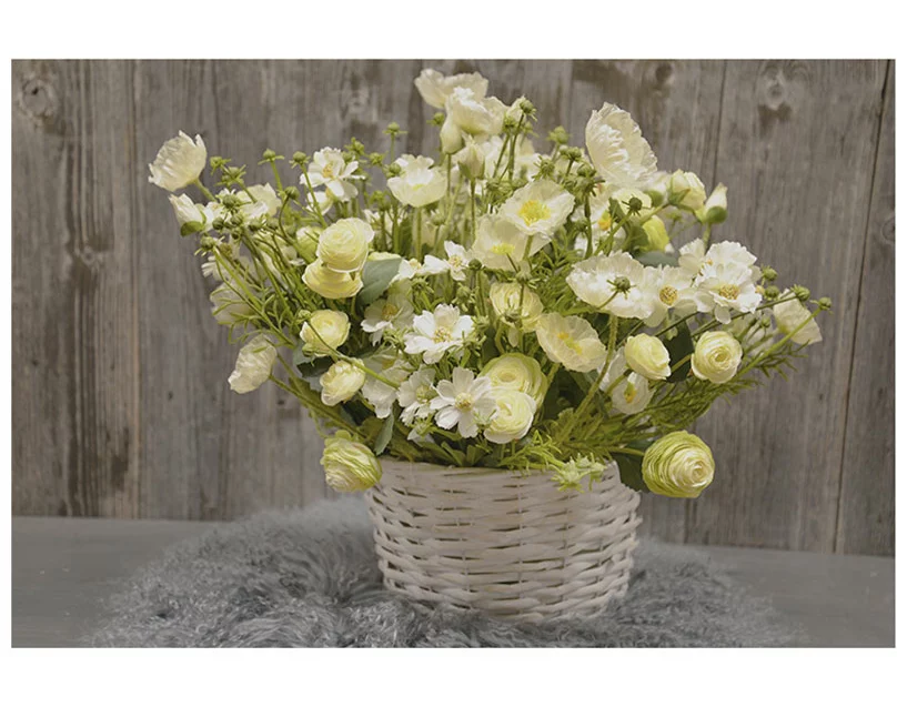 Schneider Korbwaren Blumenkorb Weide weiss Ø 25cm