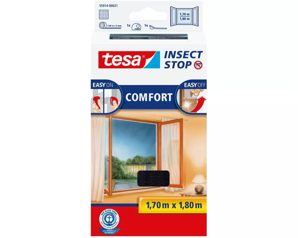 tesa Fliegengitter Insect Stop Comfort Fenster 1.7 x 1.8m