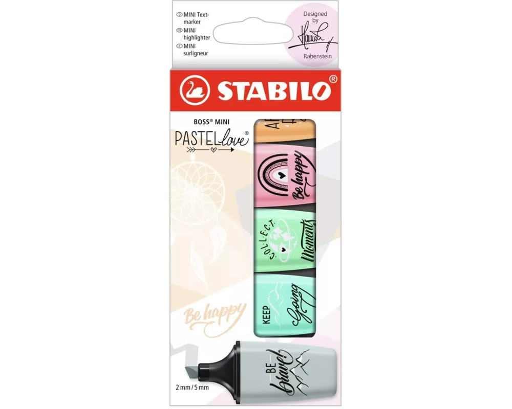 STABILO Textmarker BOSS MINI Pastellove 2.0 5er Etui