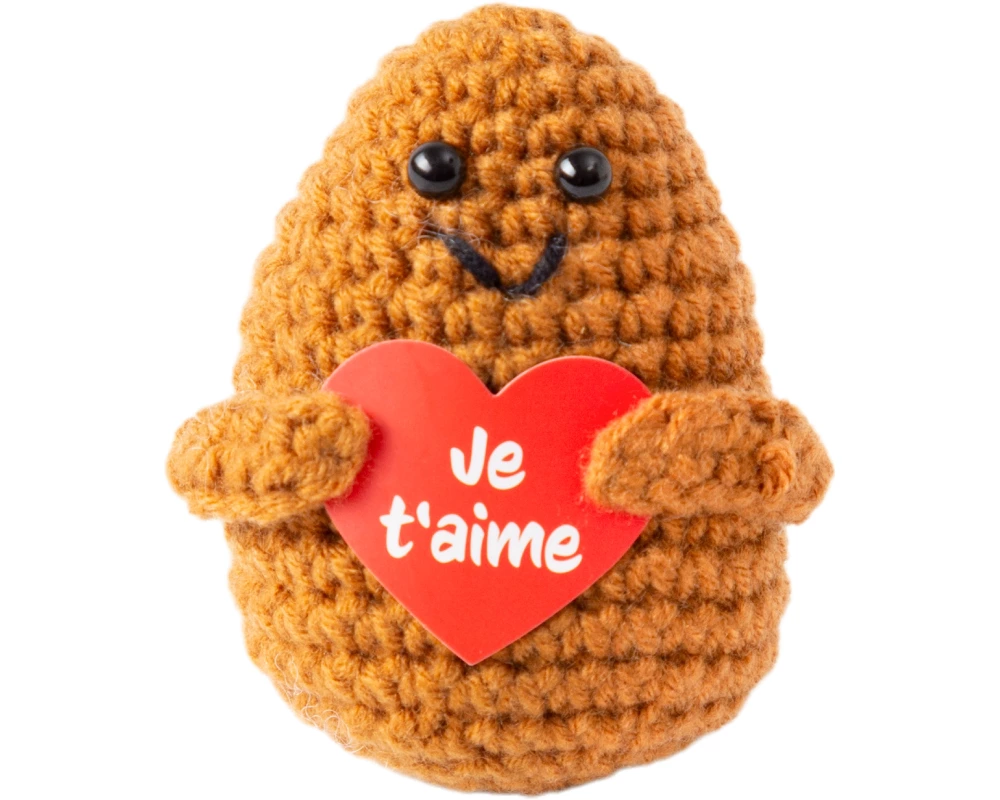 I AM CREATIVE Positive Potato Je t'aime 8cm 1000-1461 braun