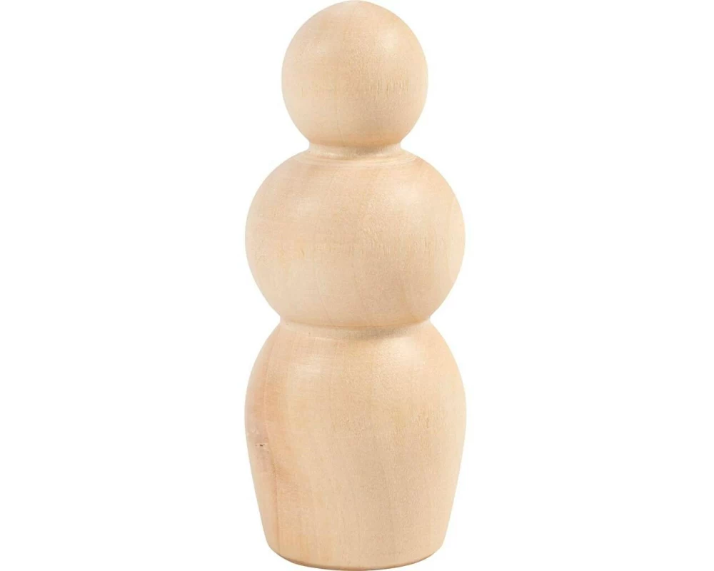 Creativ Company Holzartikel Kegelfigur 7.5 cm, 5 Stück