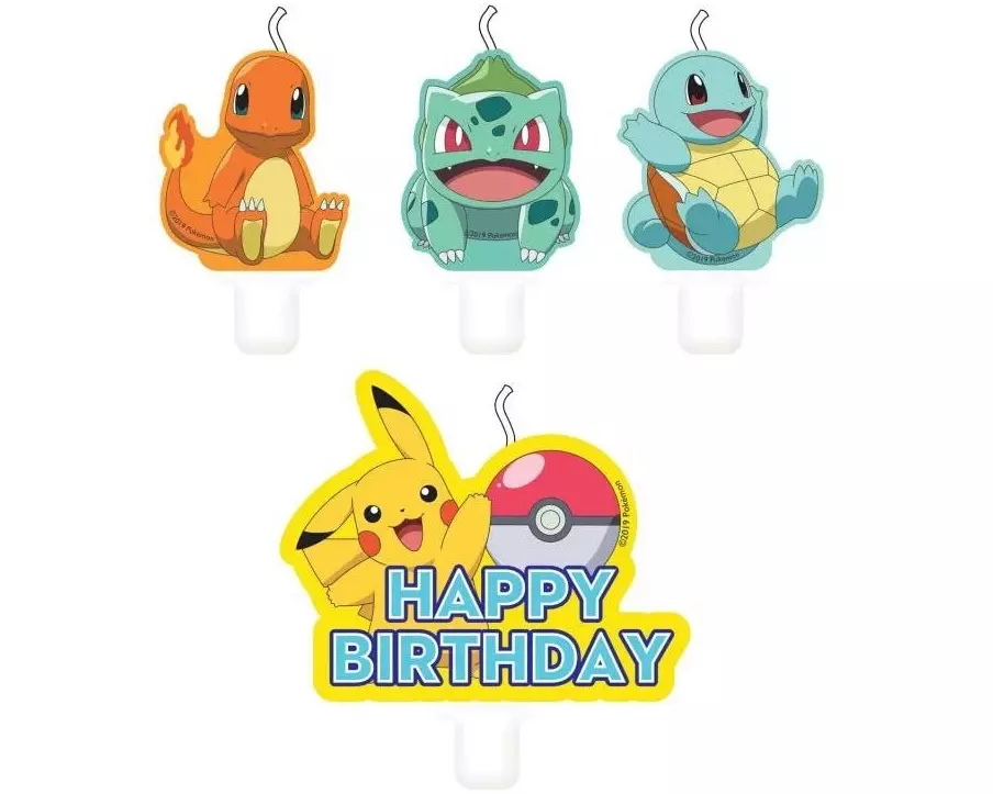 Amscan Kerze Pokemon 4 Stück