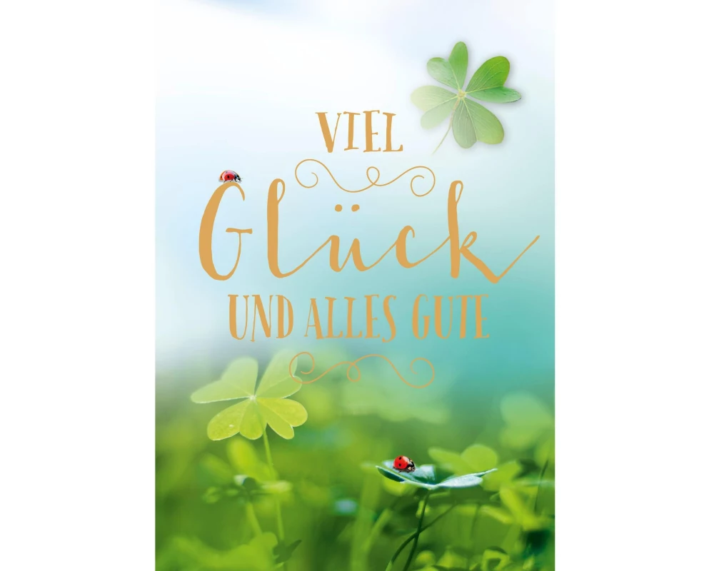 ABC Glückwunschkarte Viel Glück und Alles Gute A4