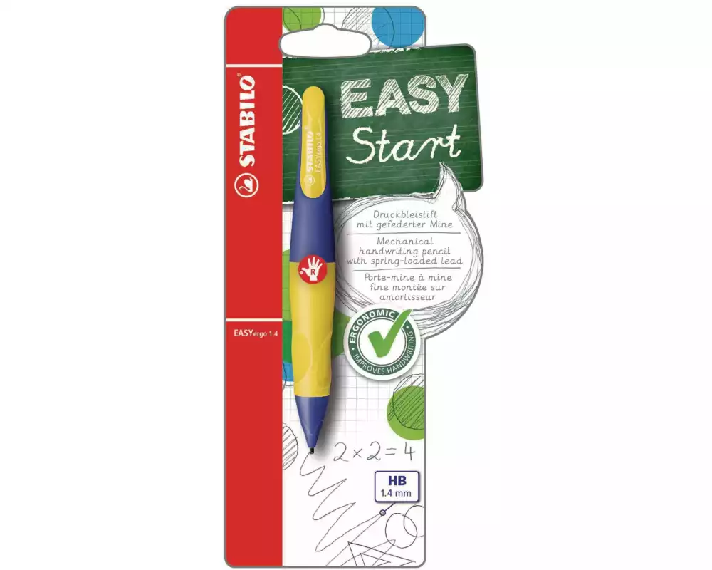STABILO Minenbleistift EASYergo 1.4 Rechts, Violett/ Gelb