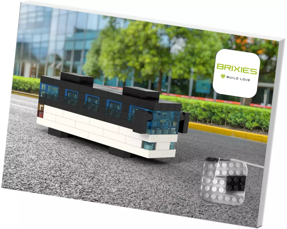 BRIXIES Bausteinmodell Bus aus 119 Bausteinen