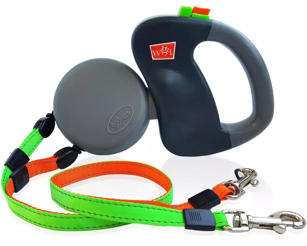 Wigzi Hundeleine Dual Doggie 2.0 Grau