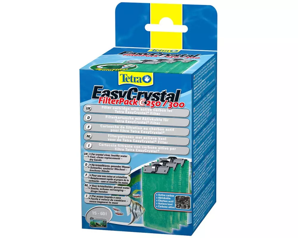 Tetra EasyCrystal Filter mit Aktivkohle, 3 Stück
