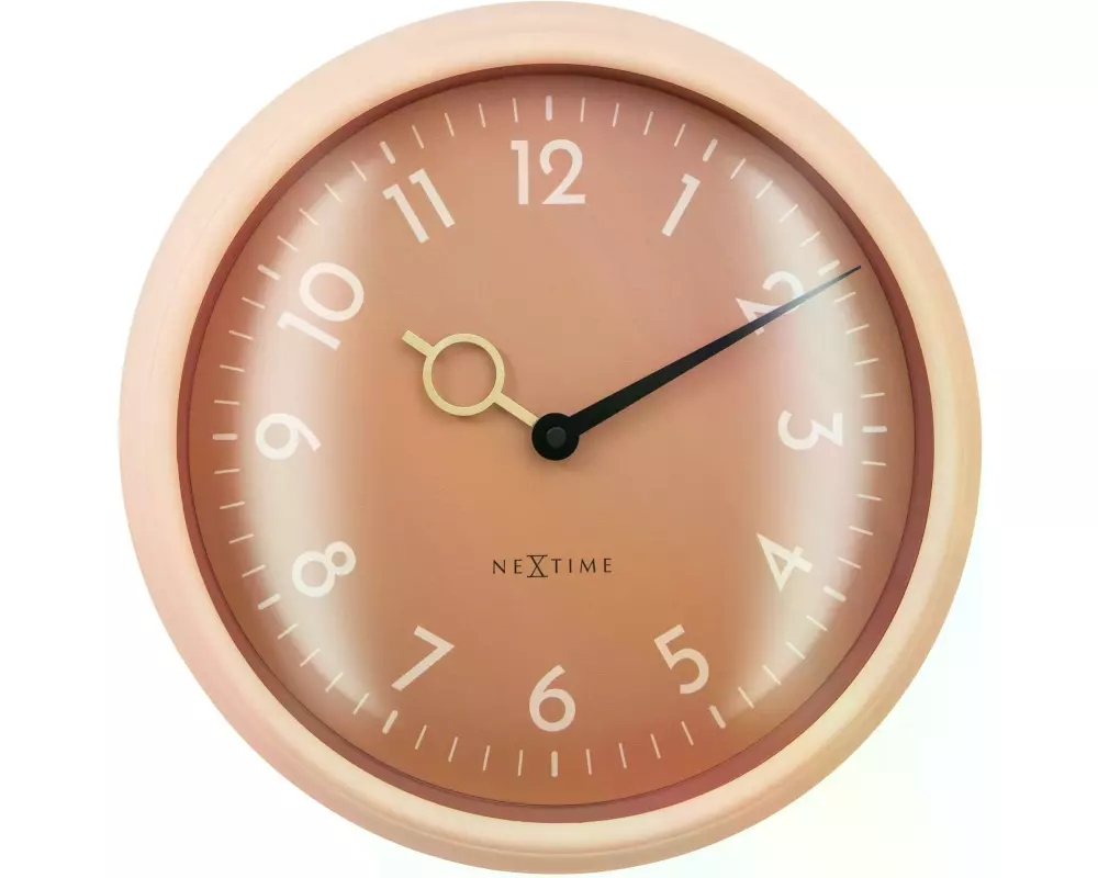 NeXtime Wanduhr Golden Hour Ø 30.5 cm, Pfirsich
