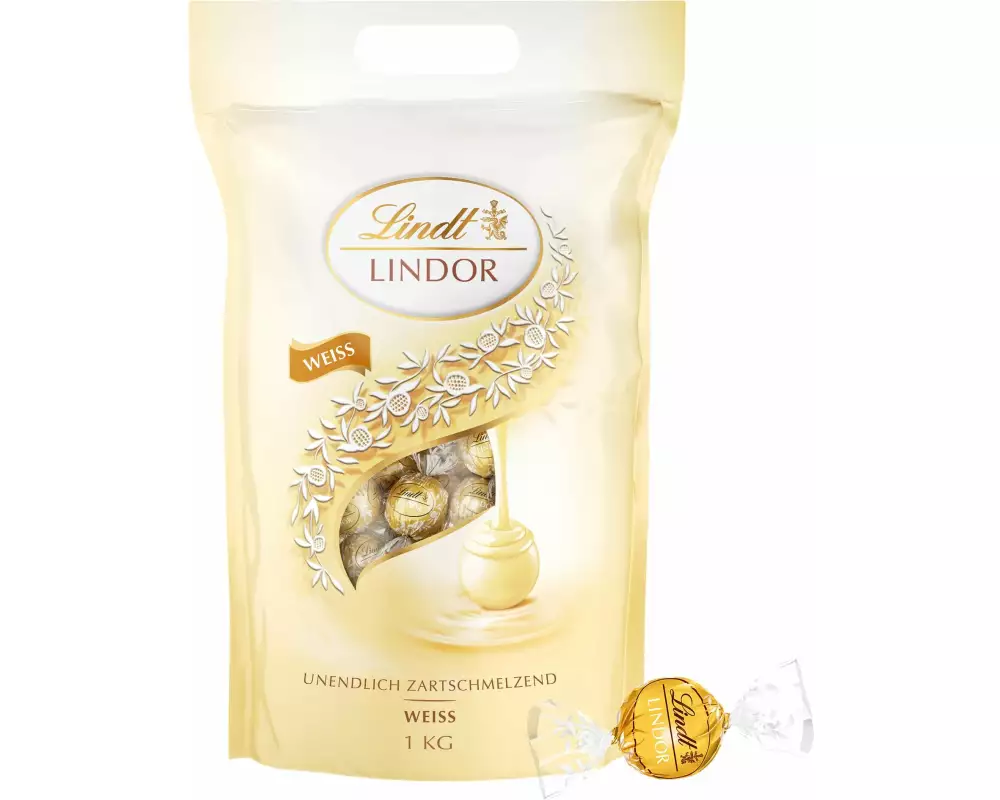 Lindt Schokoladen-Pralinen Lindor Kugeln White 1000 g