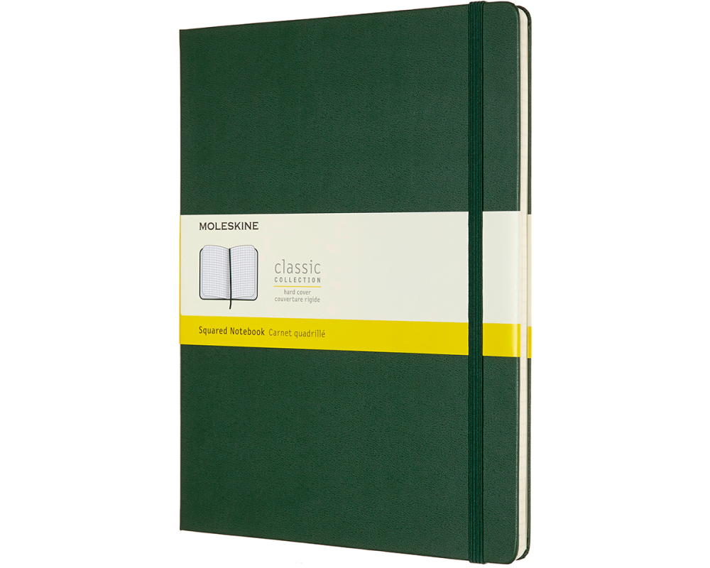 MOLESKINE Notizbuch XL HC 25x19cm 629124 kariert, myrtengrün, 192 S.
