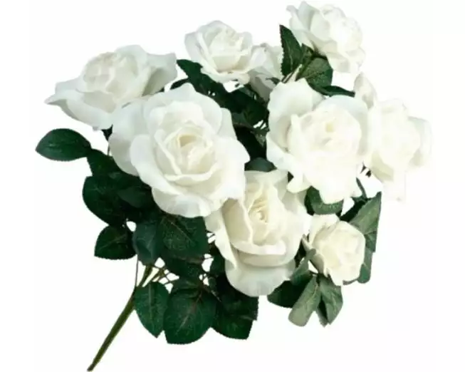 Dekomat AG Kunstblume Rosen Weiss