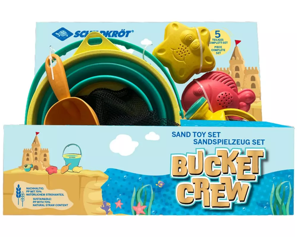 Schildkröt Funsports Schildkröt Sand Toys Set Bucket Crew 5 Teile