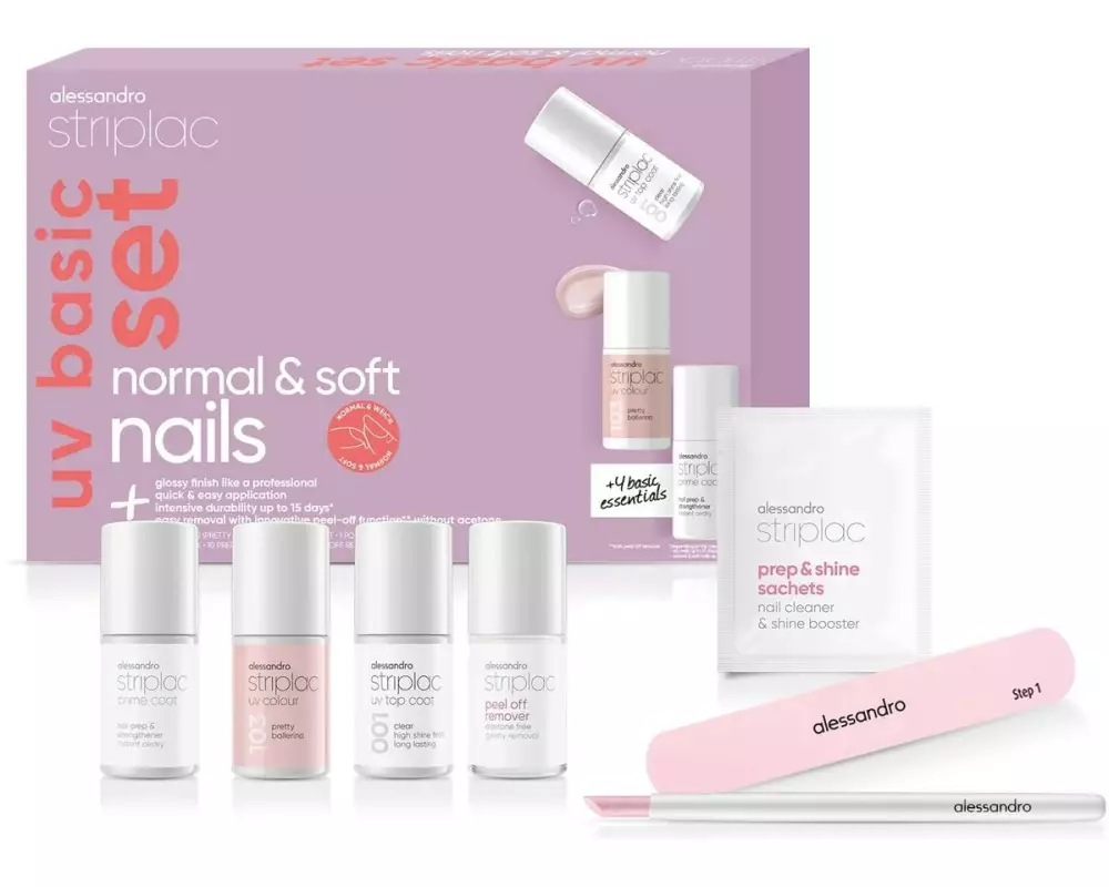 alessandro Striplac UV Basic Set Colour Normal Soft Nails Keine