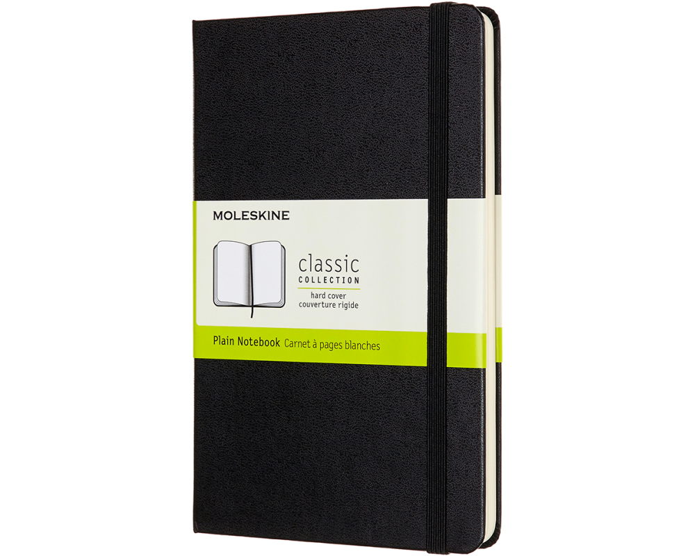MOLESKINE Notizbuch Medium 18,2x11,8cm 626604 blanko, schwarz, 208 Seiten