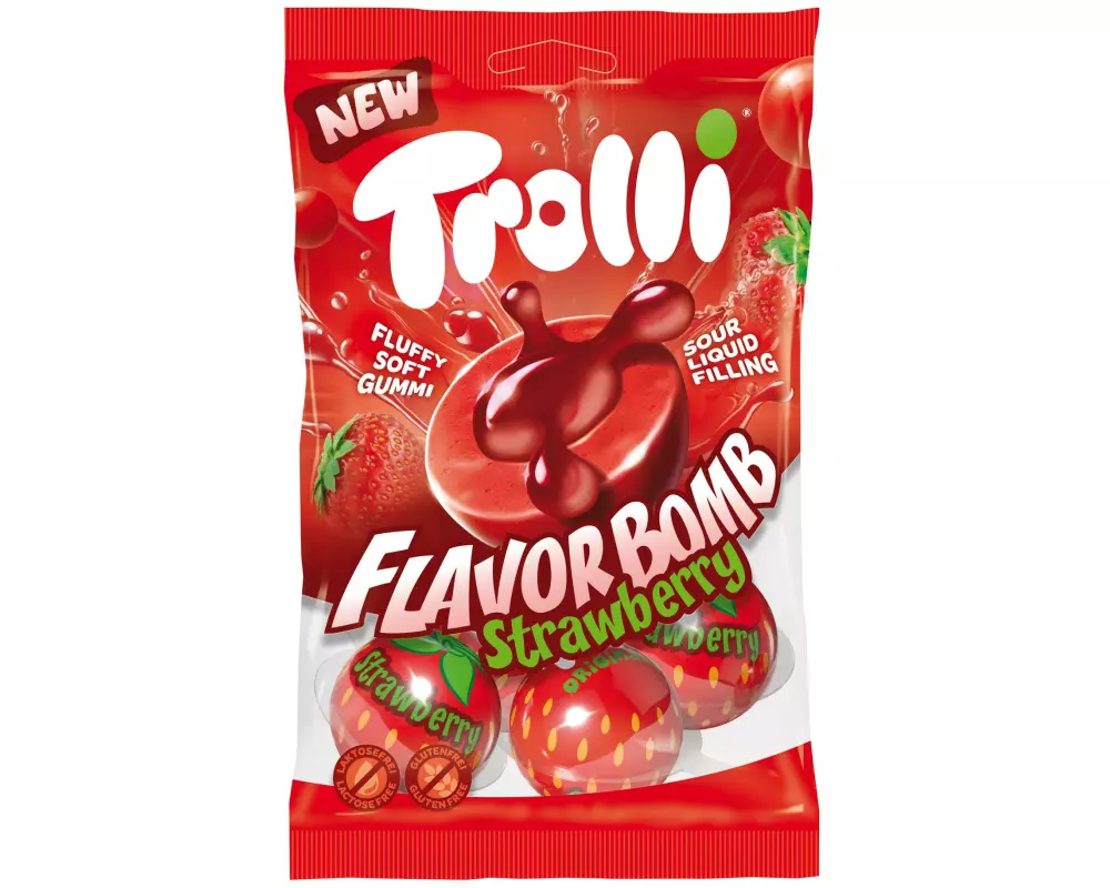 Trolli Gummibonbons Flavorbomb Strawberry 75 g