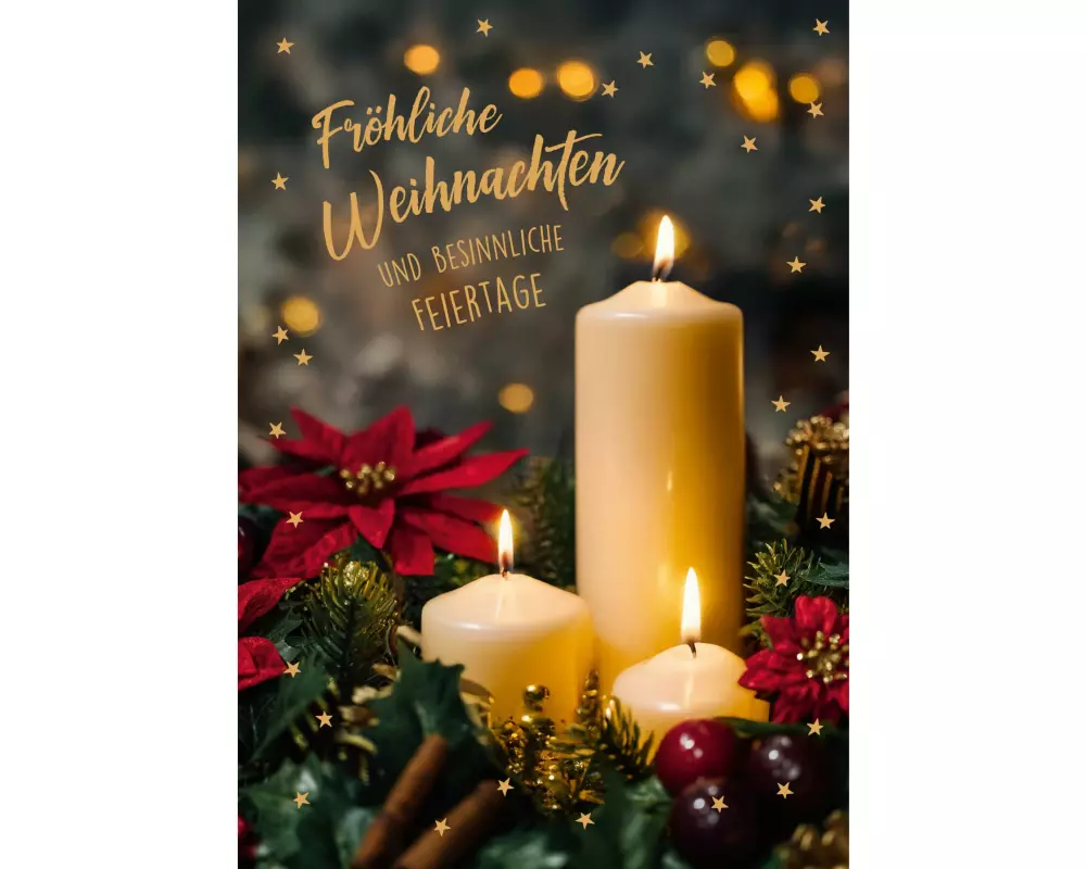 ABC Weihnachtskarten-Set A6, 5 Stück