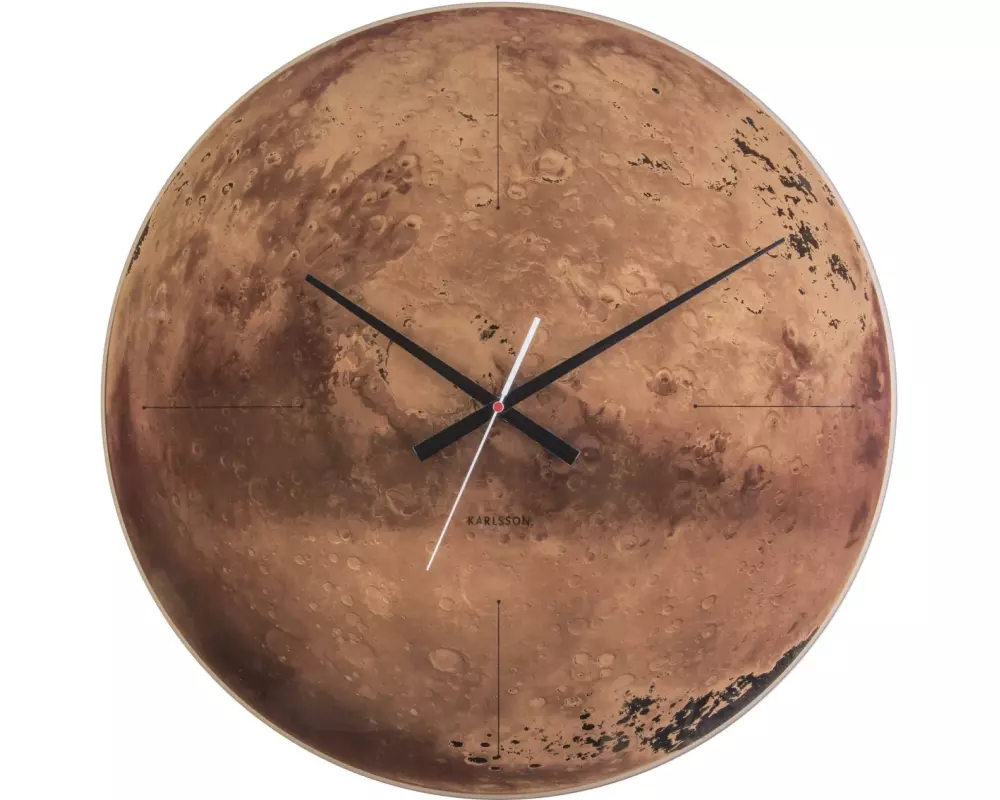 KARLSSON Wanduhr Mars Ø 60 cm, Kupfer