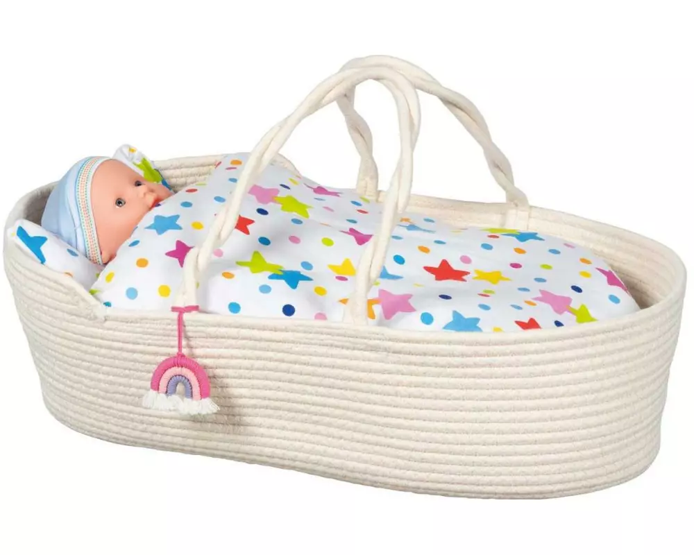 Goki Puppenzubehör Tragekorb mit Anhänger 51 x 30 x 17.5 cm