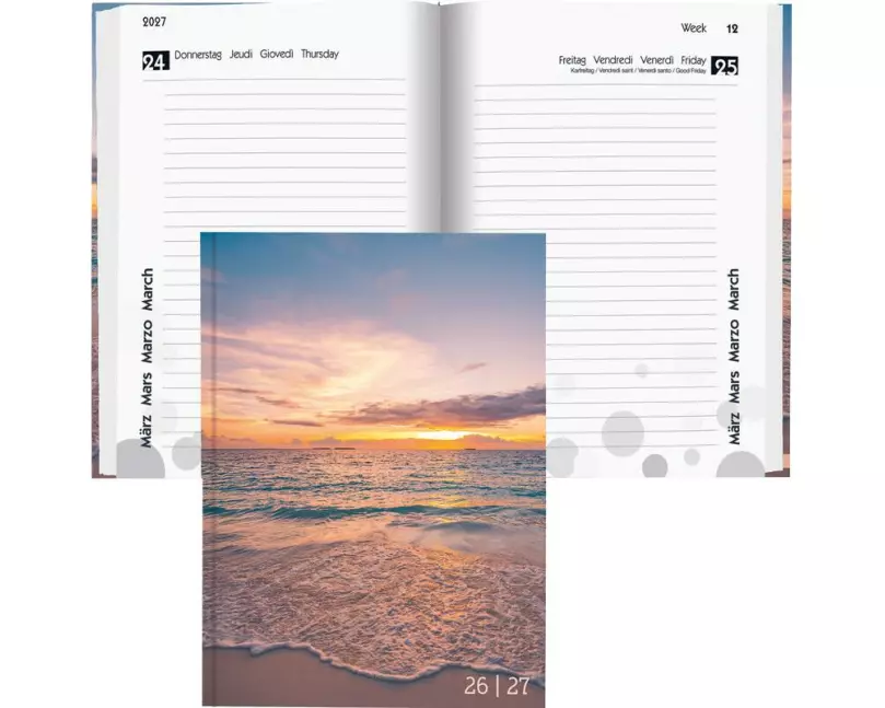 Biella Schulagenda mydiary 2026/27 Sunset, 12 x 16.5 cm