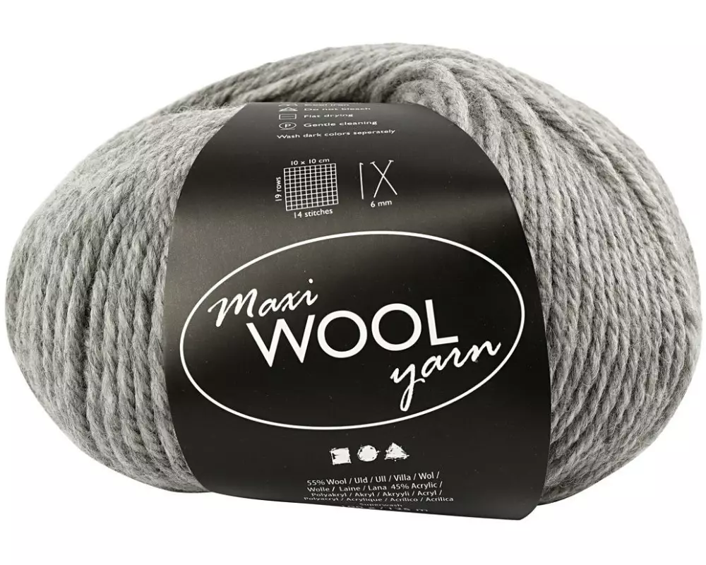 Creativ Company Wolle 100 g Grau