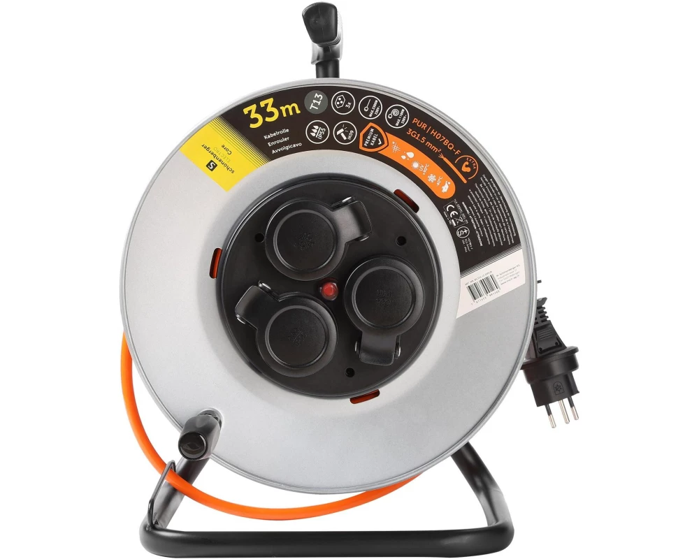 Schönenberger Kabelrolle Metall T13 IP55 33m 3 x T13