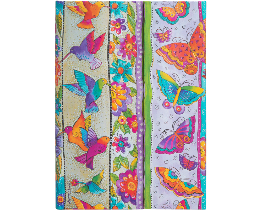 PAPERBLANKS Notizbuch Midi PB7246-1 Kolibri/Schmetterlinge, lin.