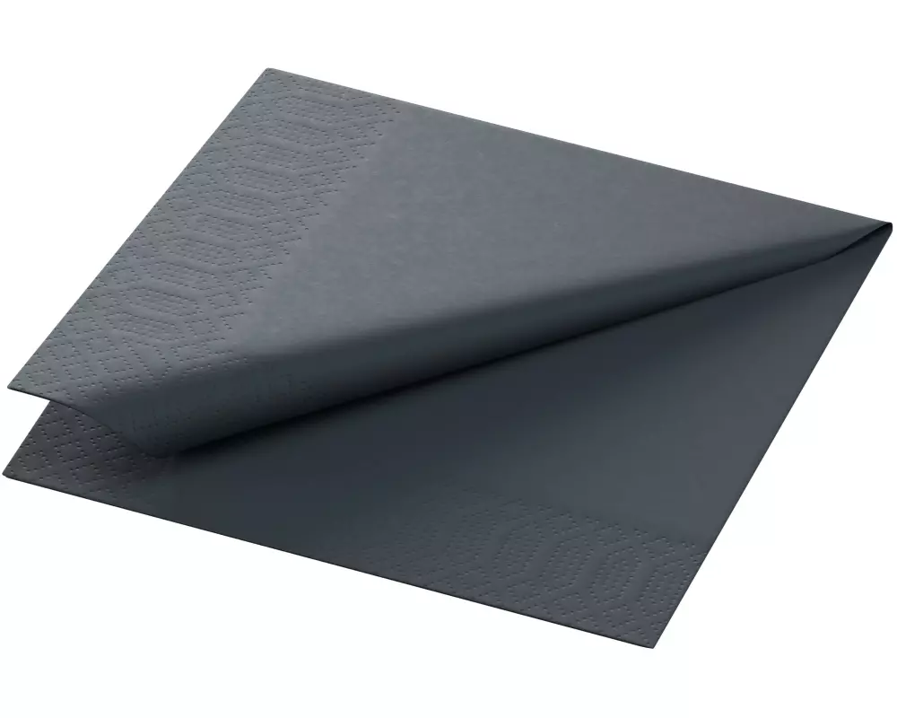 Duni Papierservietten Tissue 24 cm x 24 cm, 250 Stück, Schwarz