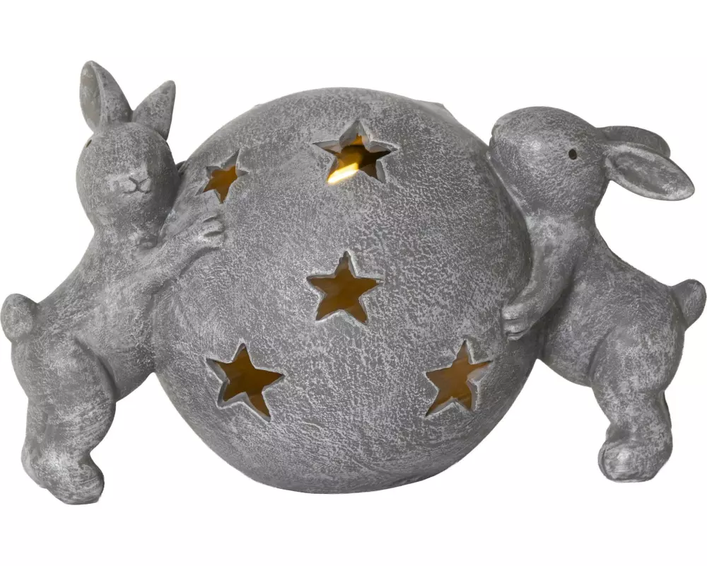 Star Trading Solar Dekoration Harriet 24 cm Grau