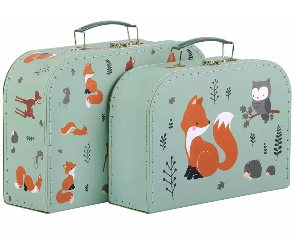 A Little Lovely Company Spielzeugkoffer Forest Friends 2er Set
