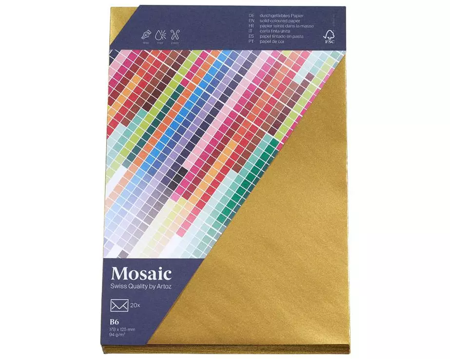 Artoz Couvert Mosaic B6, 20 Stück, Gold