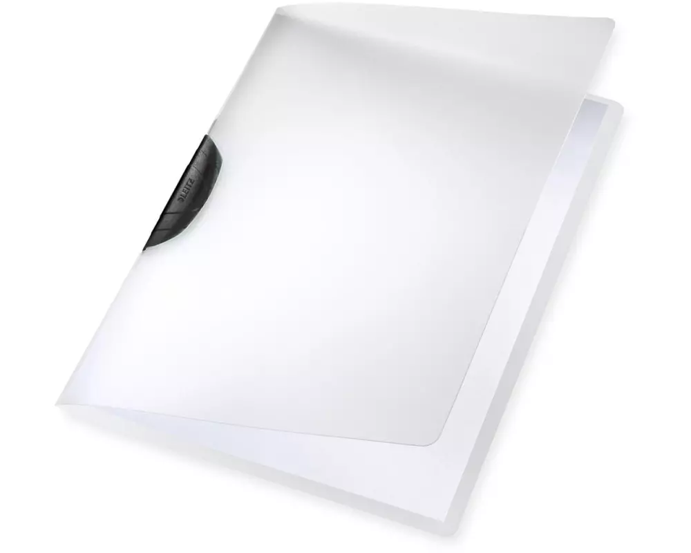 Leitz Klemmhefter Color-Clip Schwarz/Semitransparent