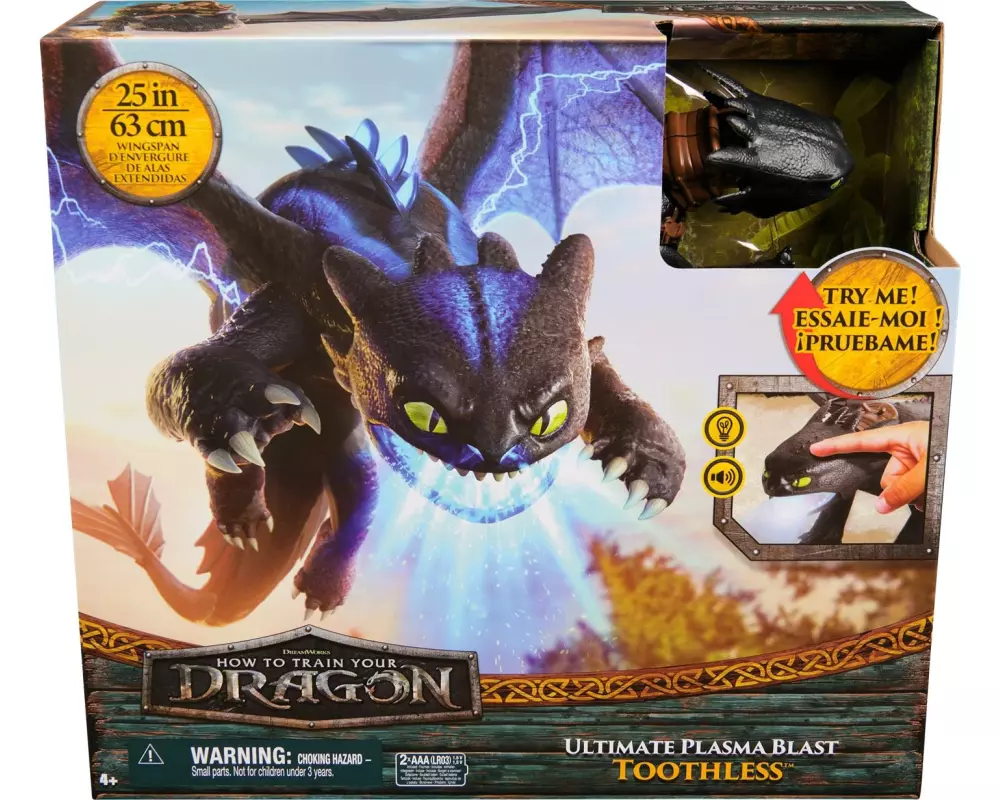 Spinmaster Spielzeugfigur Dragons Plasma Blast Ohnezahn