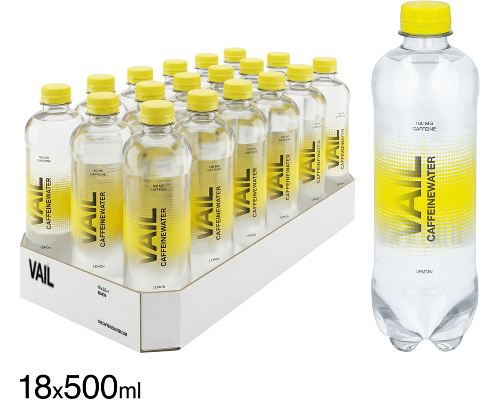 VAIL Caffeinewater Zitrone 2000 50cl, 18 Stk.