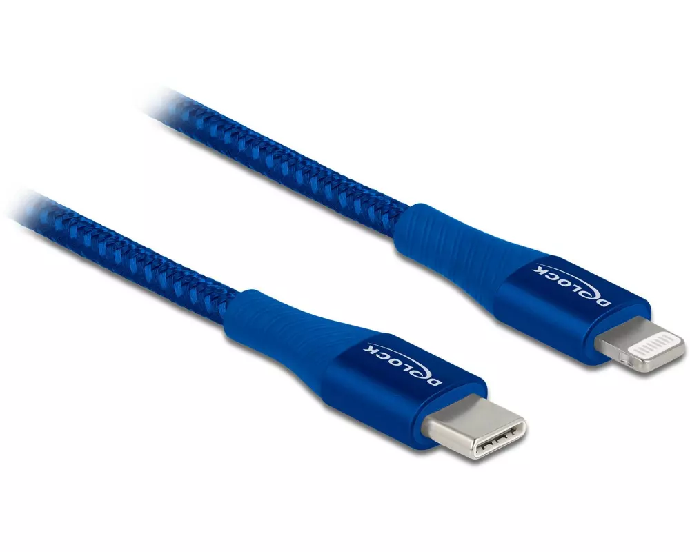 Delock USB-Kabel USB-C - Lightning 1 m, Blau