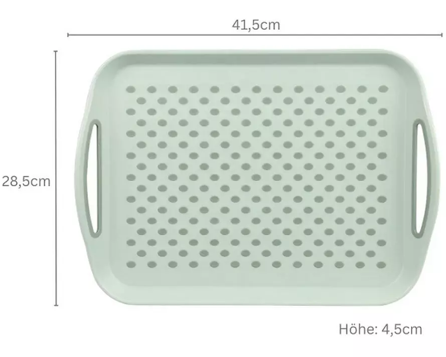 Kesper Serviertablett rutschfest grün 41.5 x 28.7 x 4.5 cm