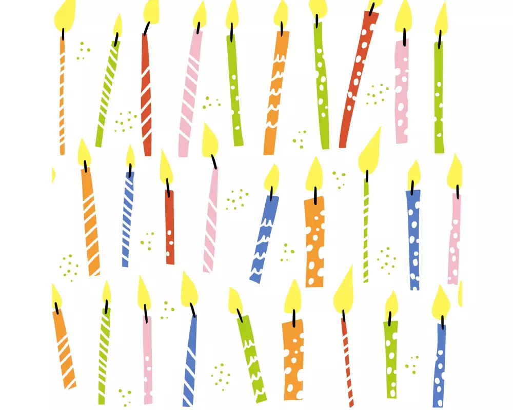 Paper + Design Papierservietten B-Day Candles 33 cm x 33 cm, 1 Stück
