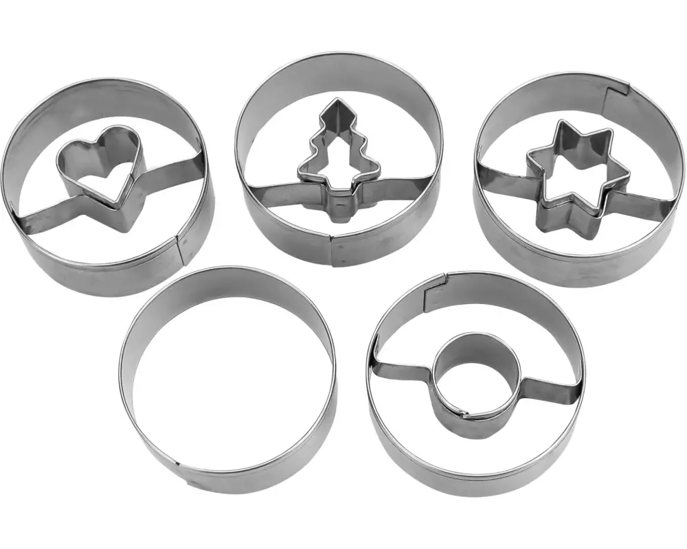 Städter Guetzli-Ausstecher Spitzbub 5-teilig, ø 4 x 1.5 cm glatt